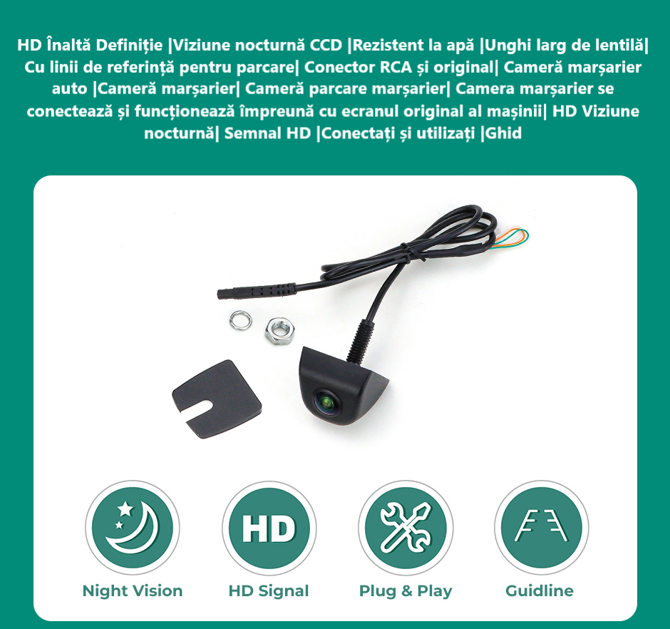 Camera marsarier HD,dedicata Renault Zoe BFM (2012 - 2020),integrare OEM,vedere nocturna,unghi larg [2]