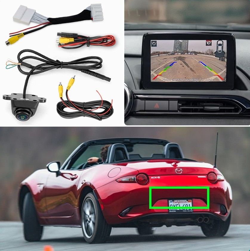Camera marsarier HD,dedicata Mazda MX5 ND Roadster (2015-2023),integrare OEM,vedere nocturna,unghi larg [2]
