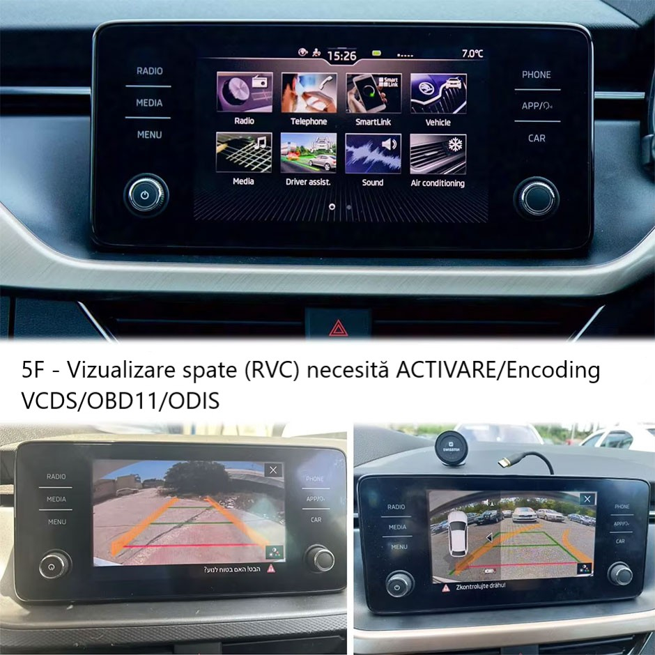 Camera marsarier HD, dedicata Skoda Scala (2019-2023), integrare OEM,vedere nocturna,unghi larg [2]