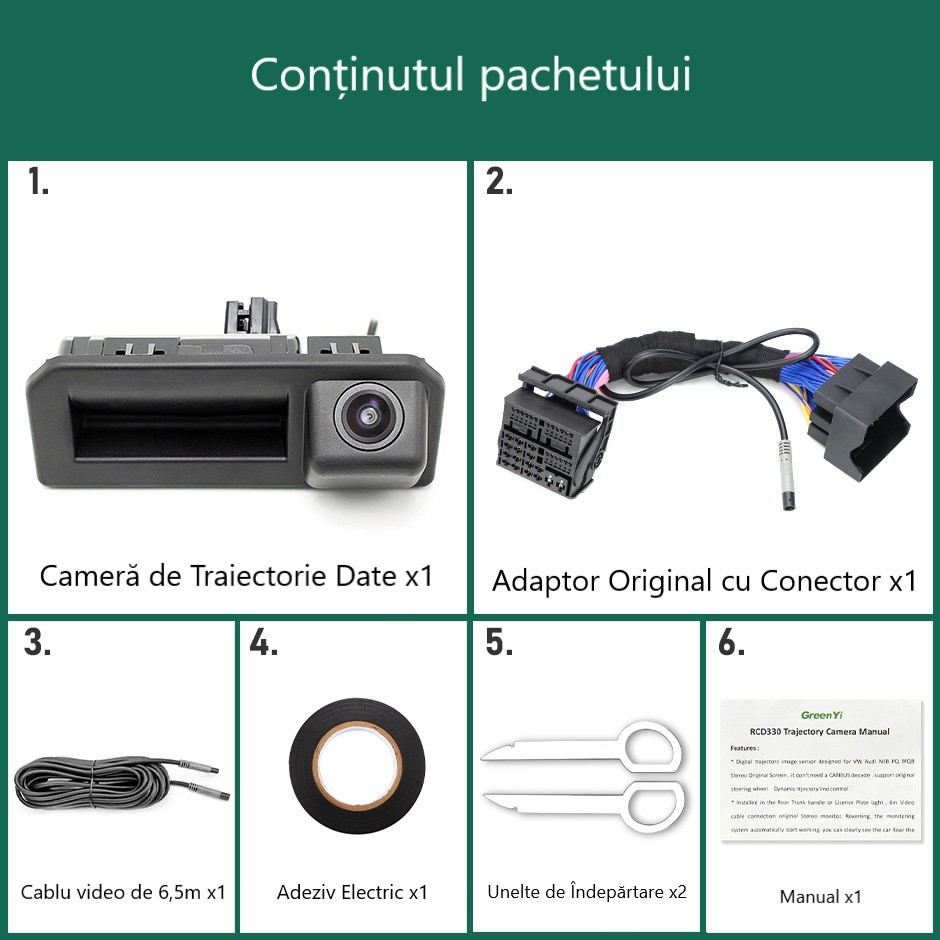 Camera marsarier HD, dedicata Skoda Scala (2019-2023), integrare OEM,vedere nocturna,unghi larg [6]