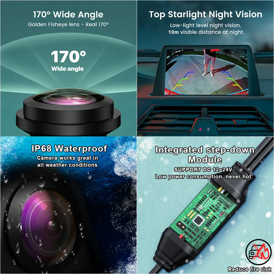Camera marsarier HD Dedicata VW Golf 6, Passat B6, Passat B7, Tiguan, Touareg, unghi 170 grade cu StarLight Night Vision [8]