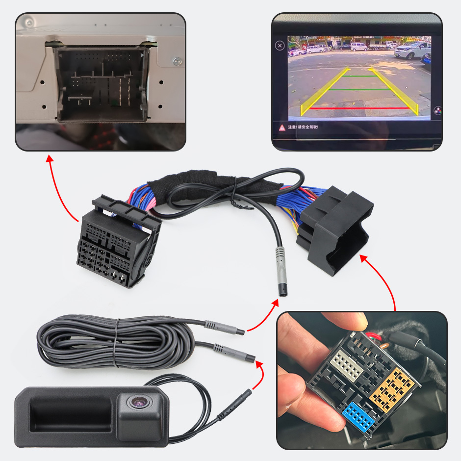 Camera marsarier HD, dedicata VW Touran (2016-2020), integrare OEM,vedere nocturna,unghi larg [4]