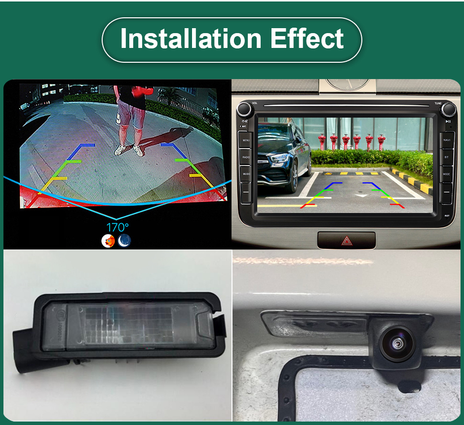 CCameră Marșarier AHD 1080p, Unghi 170° pentru Volkswagen VW Golf 6/7, Passat CC B7/B8, Beetle, Lamando, T-Roc – Viziune Nocturnă, Etanșare IP68 [5]