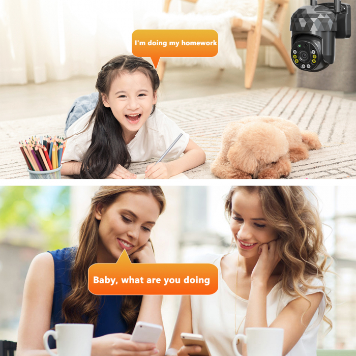 Cameră WiFi de Supraveghere 1080P HD, 355° Rotire și 90° Înclinare, IP66, Night Vision și Alarmă Integrată [13]