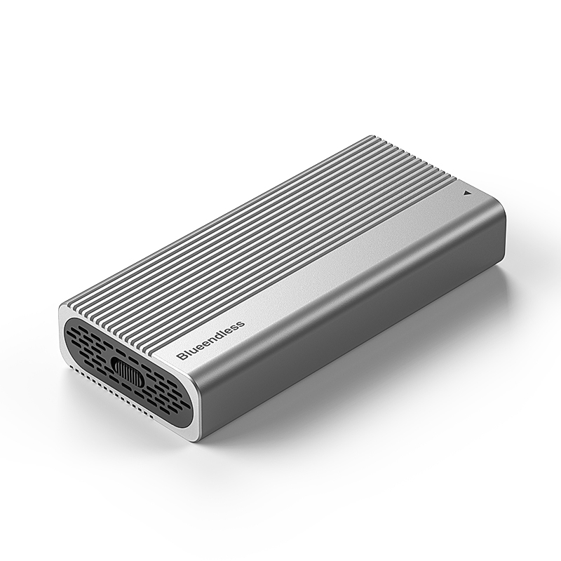 Adaptor SSD M.2 NVMe Blueendless, 40Gbps, Răcire Activă cu Ventilator, Compatibil Thunderbolt 43, Suport până la 8TB, Aluminiu, USB 4.0, Transfer Ultra Rapid [1]