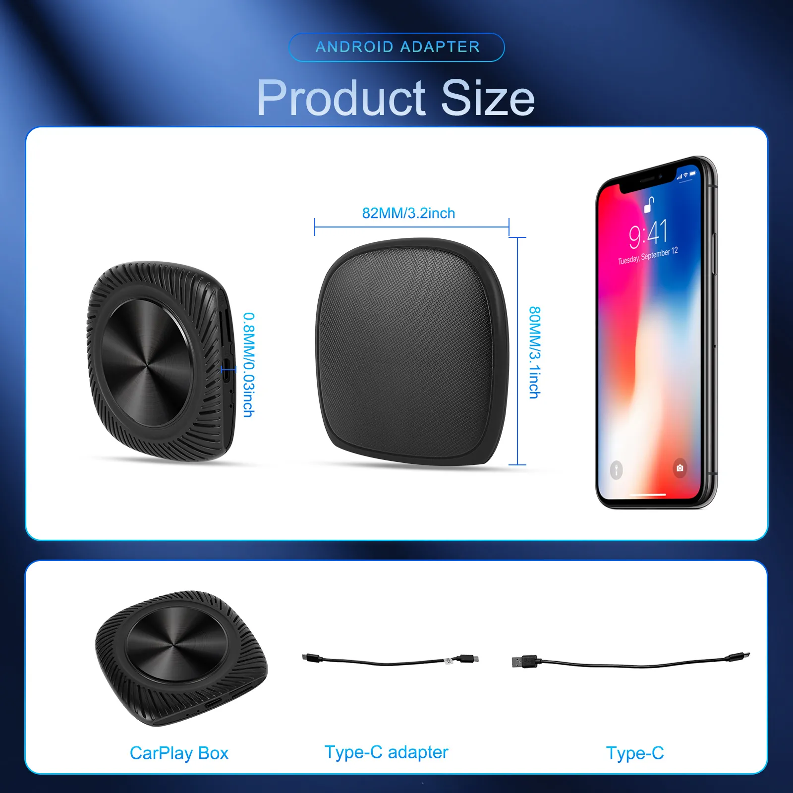 AI Box CarPlay Android 14 cu SIM 4G, Octa Core, 4 GB RAM și 64 GB ROM [9]