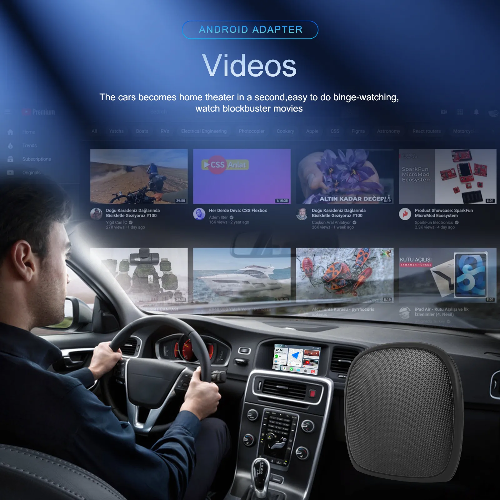 AI Box CarPlay Android 14 cu SIM 4G, Octa Core, 4 GB RAM și 64 GB ROM [7]