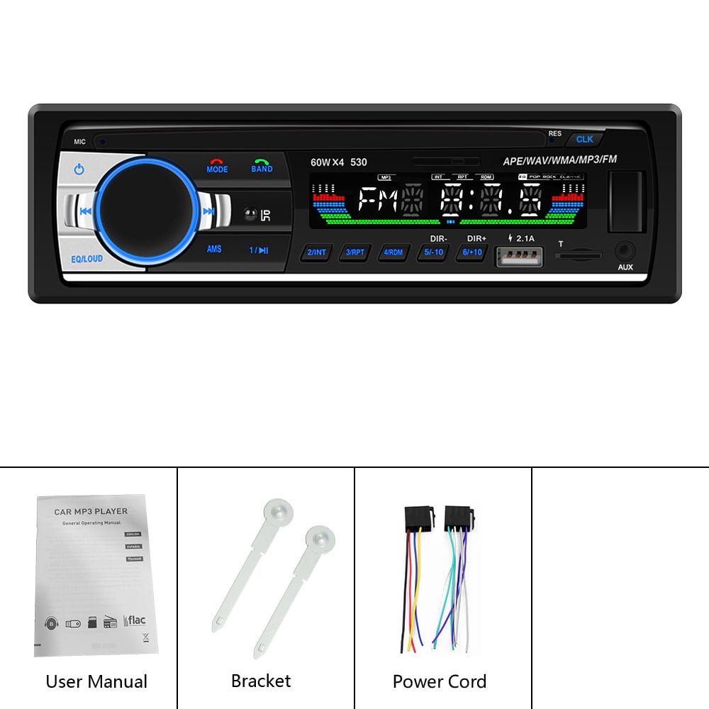 Casetofon auto universal, MP3 PLAYER 1DIN, 60W X4, Bluetooth,USB, CARD SD, AUX, intrare RCA subwoofer [14]