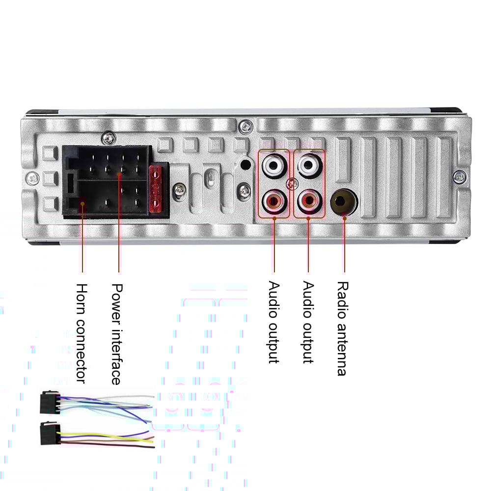 Casetofon auto universal, MP3 PLAYER 1DIN, 60W X4, Bluetooth,USB, CARD SD, AUX, intrare RCA subwoofer [12]