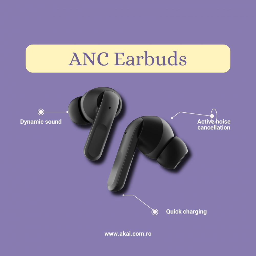 Căști Audio Bluetooth In-Ear cu ANC cu Sunet Premium și Anulare Activă a Zgomotului [5]