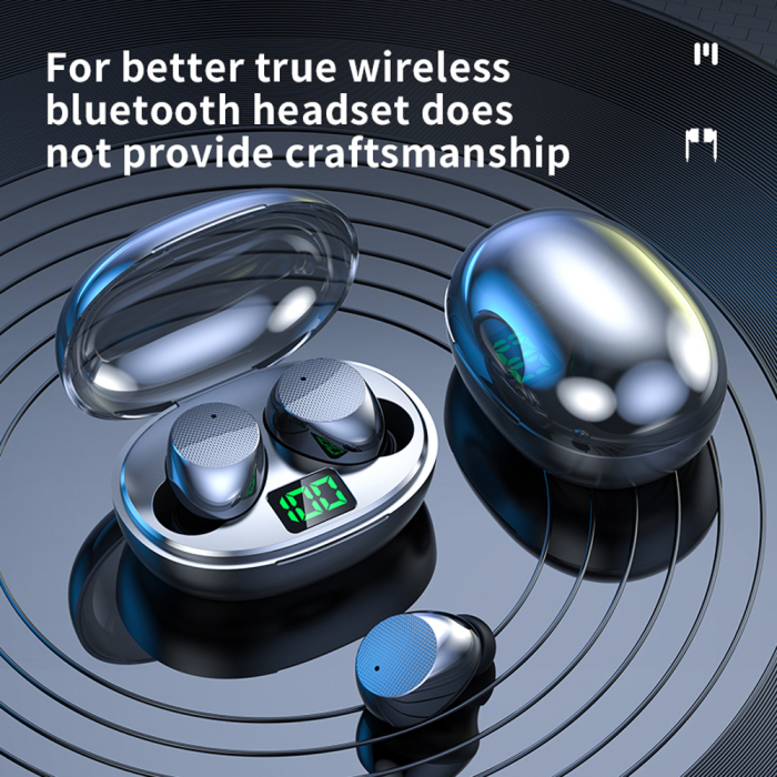 Casti wireless pentru iPhone, Xiaomi, Huawei, Sport, Bluetooth 5.3, TWS, Stereo, Display digital [9]