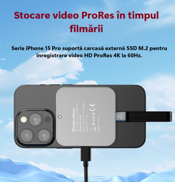 Cititor SSD NVMe 22302242 cu Încărcare PD 100W USB C 10Gbps Ventilator Magnetic Compatibil iPhone Mac Windows Android [7]