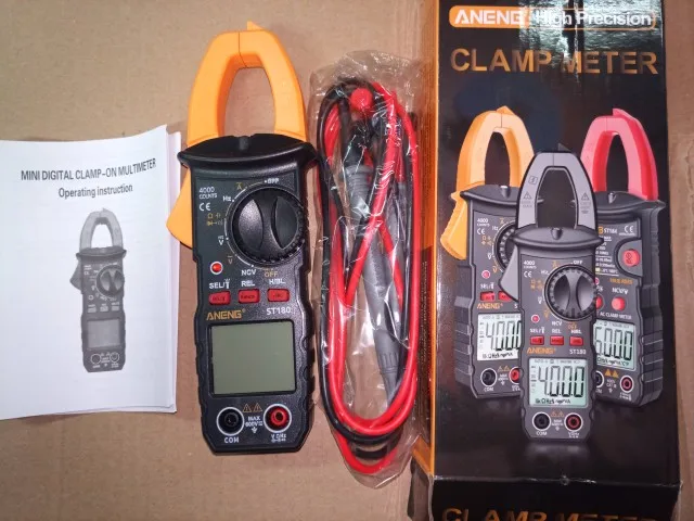 Clampermetru (cleste ampermetric) multimetru digital ANENG ST180, Auto-ranging, Tensiune AC/DC, Curent AC, rezistenta, capacitatea, frecventa [4]
