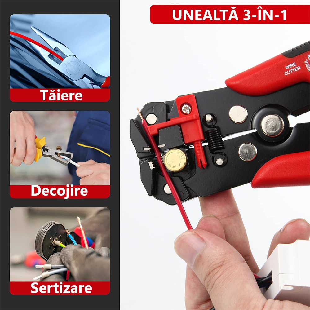 Clește Multifuncțional 3-în-1 pentru Tăiere, Decojire și Sertizare – Oțel de Înaltă Calitate [2]