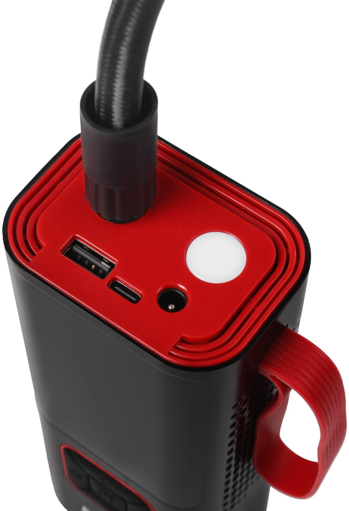 Compresor auto cu acumulator 7800mAh 85W, 3 in 1, lanterna, usb, functie Power-Bank, presiune reglabila 0.3-10 bar, negru [4]