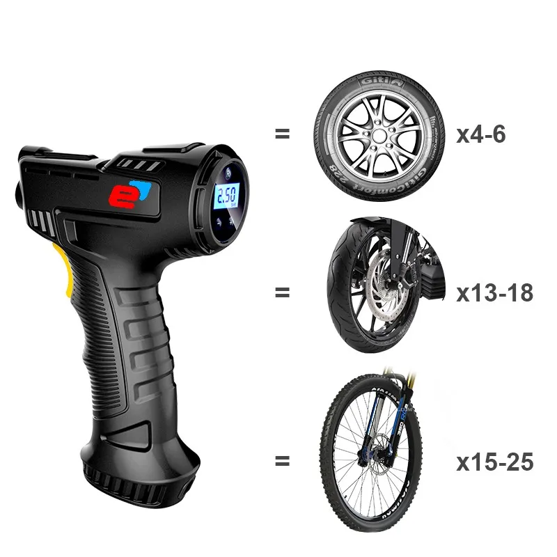 Compresor Auto|Moto cu Acumulator inclus, portabil, multifunctional 120W [10]