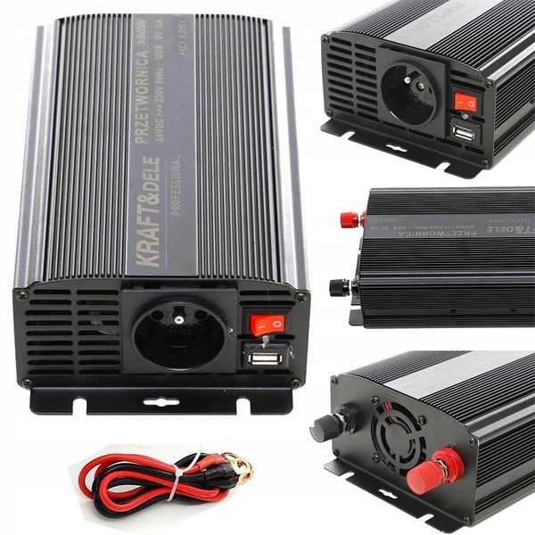 Convertor curent auto 12V la 220V, 700W putere puls - Alimentare versatilă pentru dispozitive auto [2]