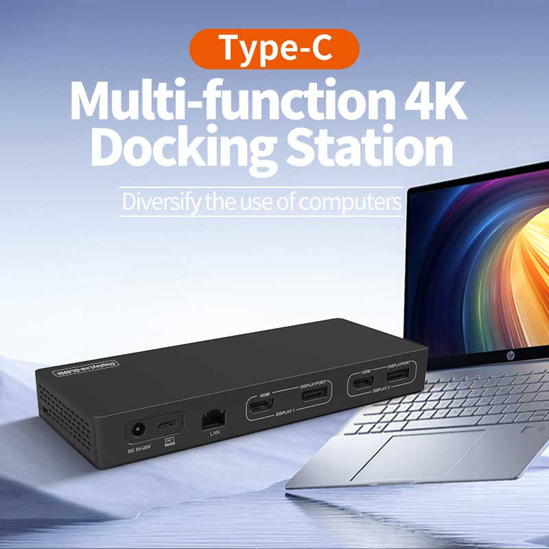 Stație andocare USB-C 14 în 1, 4K HDMI & DisplayPort, DisplayLink, USB 3.2 Gen2, PD 95W, Ethernet Gigabit, Mac & Windows [3]