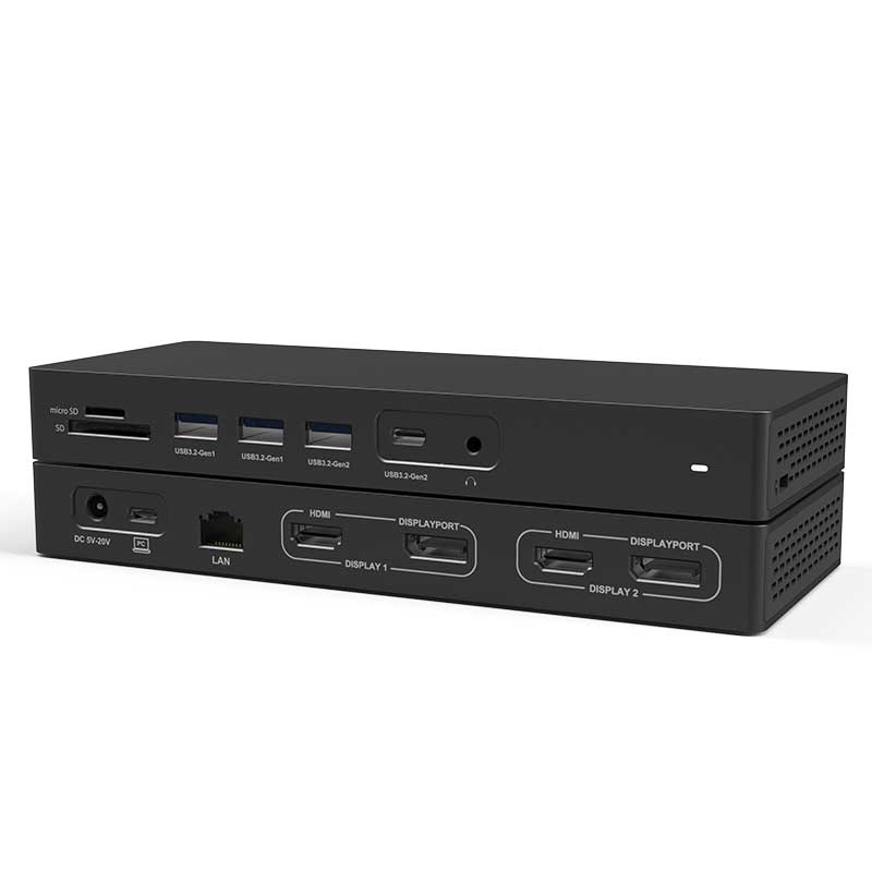 Stație andocare USB-C 14 în 1, 4K HDMI & DisplayPort, DisplayLink, USB 3.2 Gen2, PD 95W, Ethernet Gigabit, Mac & Windows [6]
