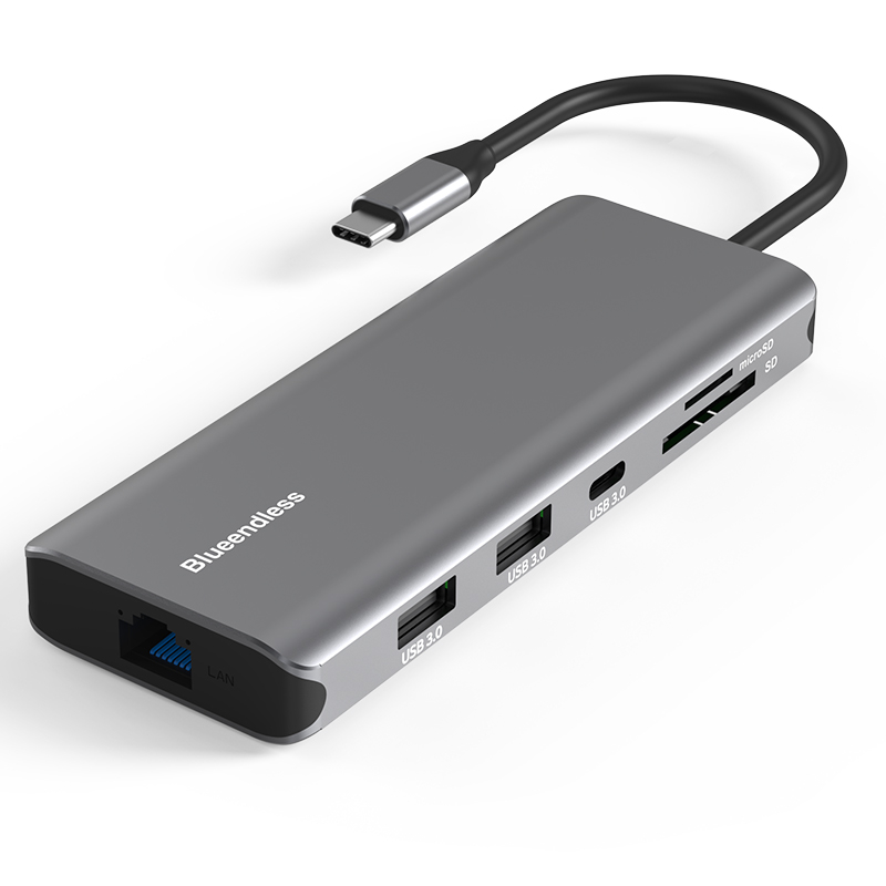 Docking Station USB-C cu Dual HDMI 8K 3x USB 3.0 RJ45 PD 100W Suport Dual Display 120Hz Model HD105 [1]