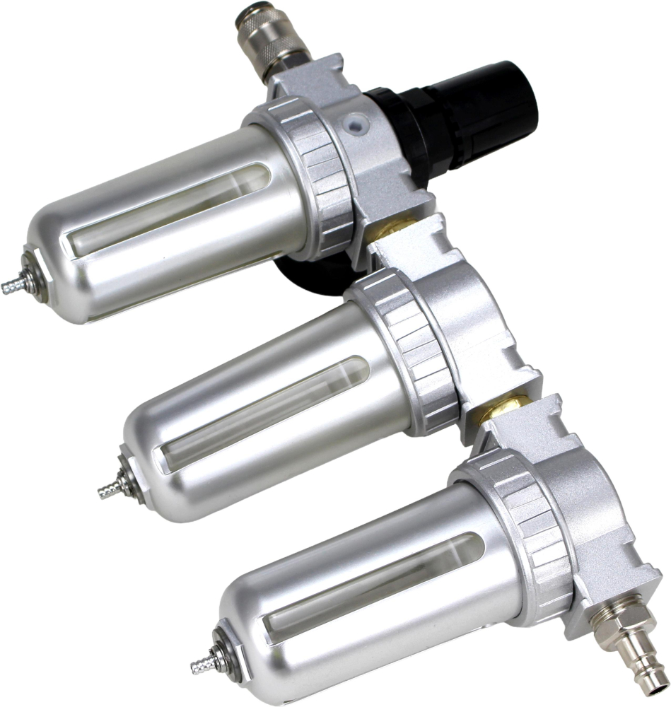 Filtru Regulator Aer Comprimat 1/2 Inch cu Separator de Apă (Deshidratator), Manometru și Reductor Presiune 0.5-8.5 Bar [3]