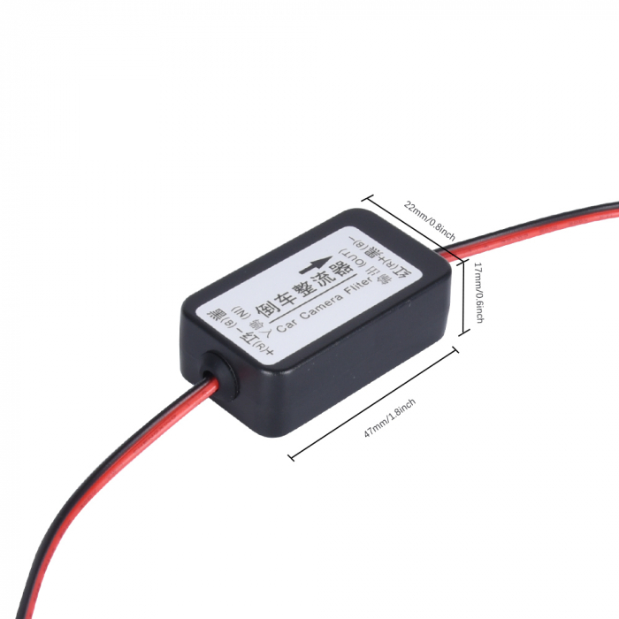 Filtru Semnal, releu rectificare imagine pentru camera auto marsarier 12V [8]
