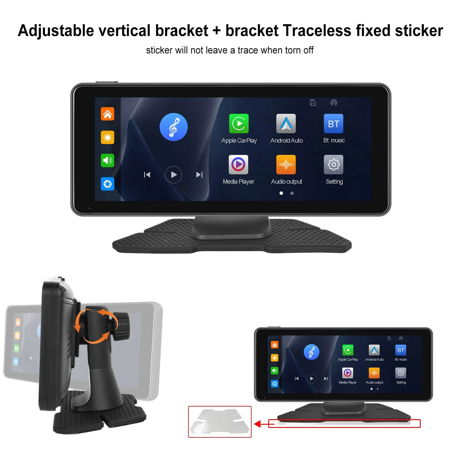 GPS Portabil 6.86" cu CarPlay Wireless, Android Auto, Airplay, BT, FM și AUX - Soluție OEM pentru Mașină [8]