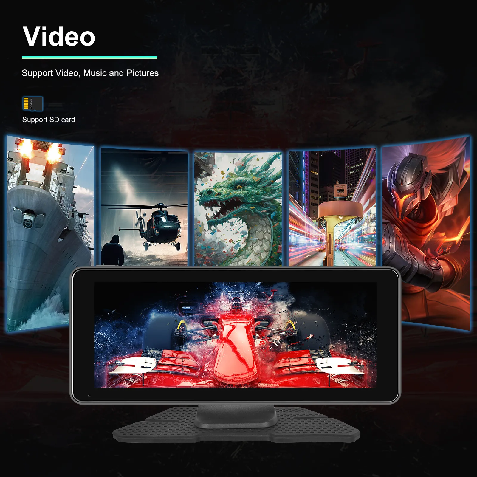 GPS Portabil 6.86" cu CarPlay Wireless, Android Auto, Airplay, BT, FM și AUX - Soluție OEM pentru Mașină [14]