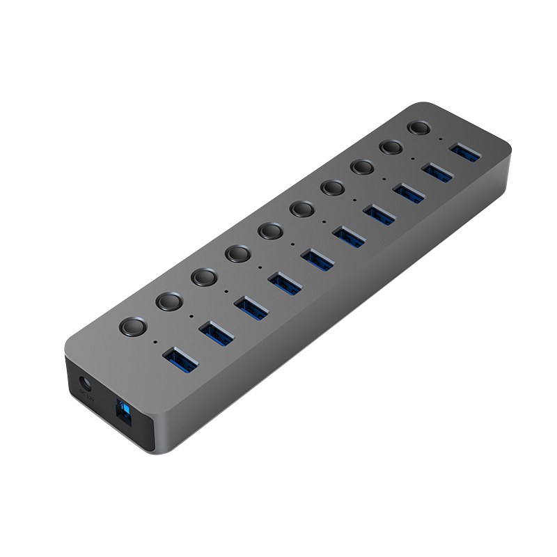 Hub USB 3.0 cu 10 porturi și comutatoare individuale LED Power Indicator Viteză 5Gbps [7]