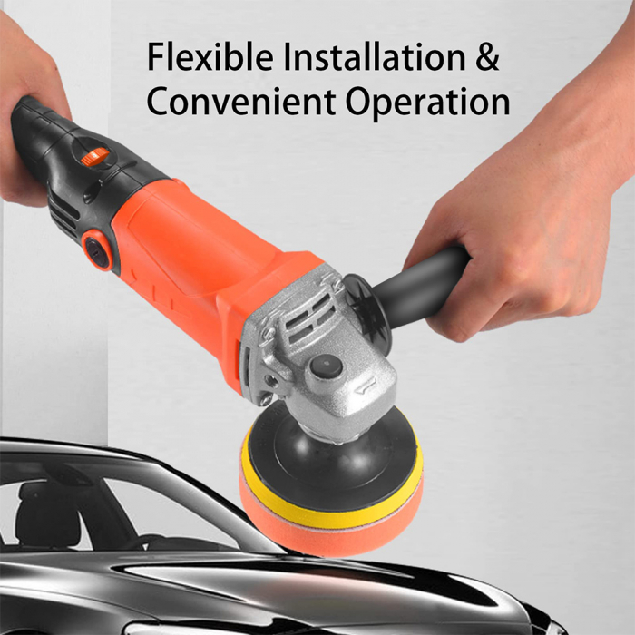 Masina de lustruit si polisat eCarTech, 1200 W, 100 mm, turatie reglabila 0-8000 RPM, variator de viteza [9]