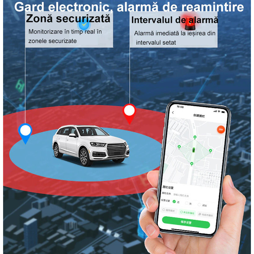 Mini tracker GPS SIM 4G OBD, control de la distanta, istoric traseu, anti-furt, precizie 5 m, GPRS/GSM, standby 30 zile, baterie 300mAh, negru [6]