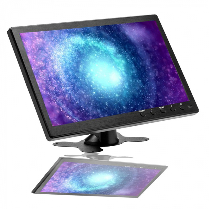 Monitor LCD HD ecran 10.1 Inch, conexiunie HDMI, VGA, RCA audio video, USB, difuzoare incorporate [9]