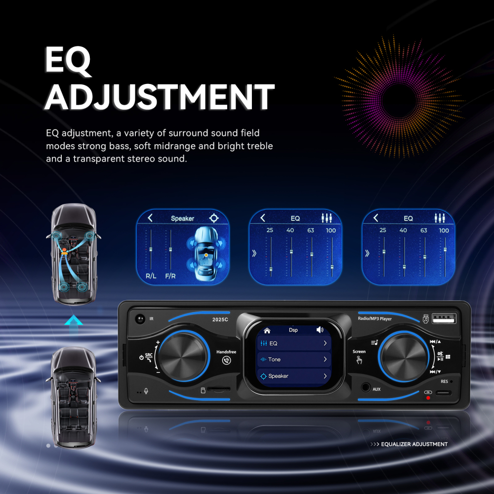 MP3 Player Auto 1DIN cu Bluetooth, Ecran Touchscreen 2.17", Multimedia și RGB [7]