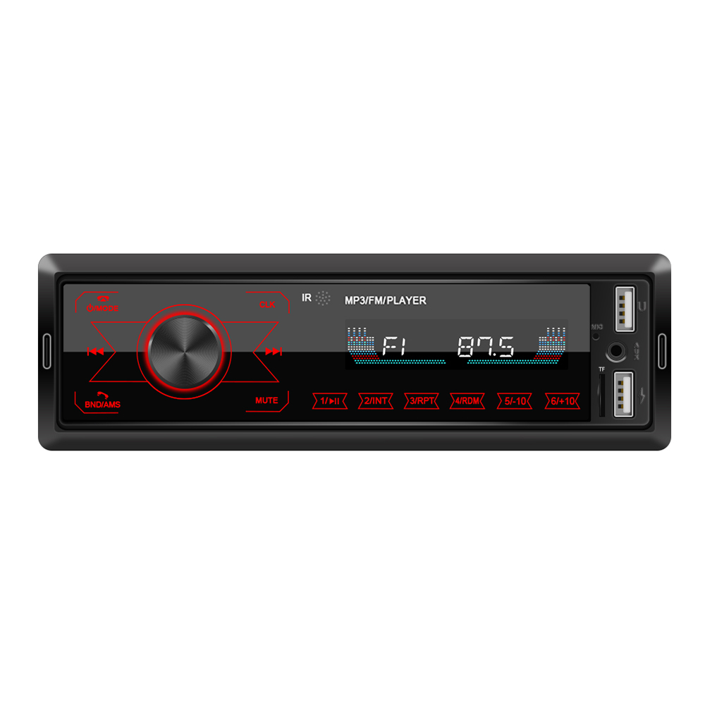 MP3 Player Auto 1DIN cu Bluetooth, Handsfree, USB, SD, AUX, FM Radio 7 culori cu butoane frontale touch – Model M10 [1]