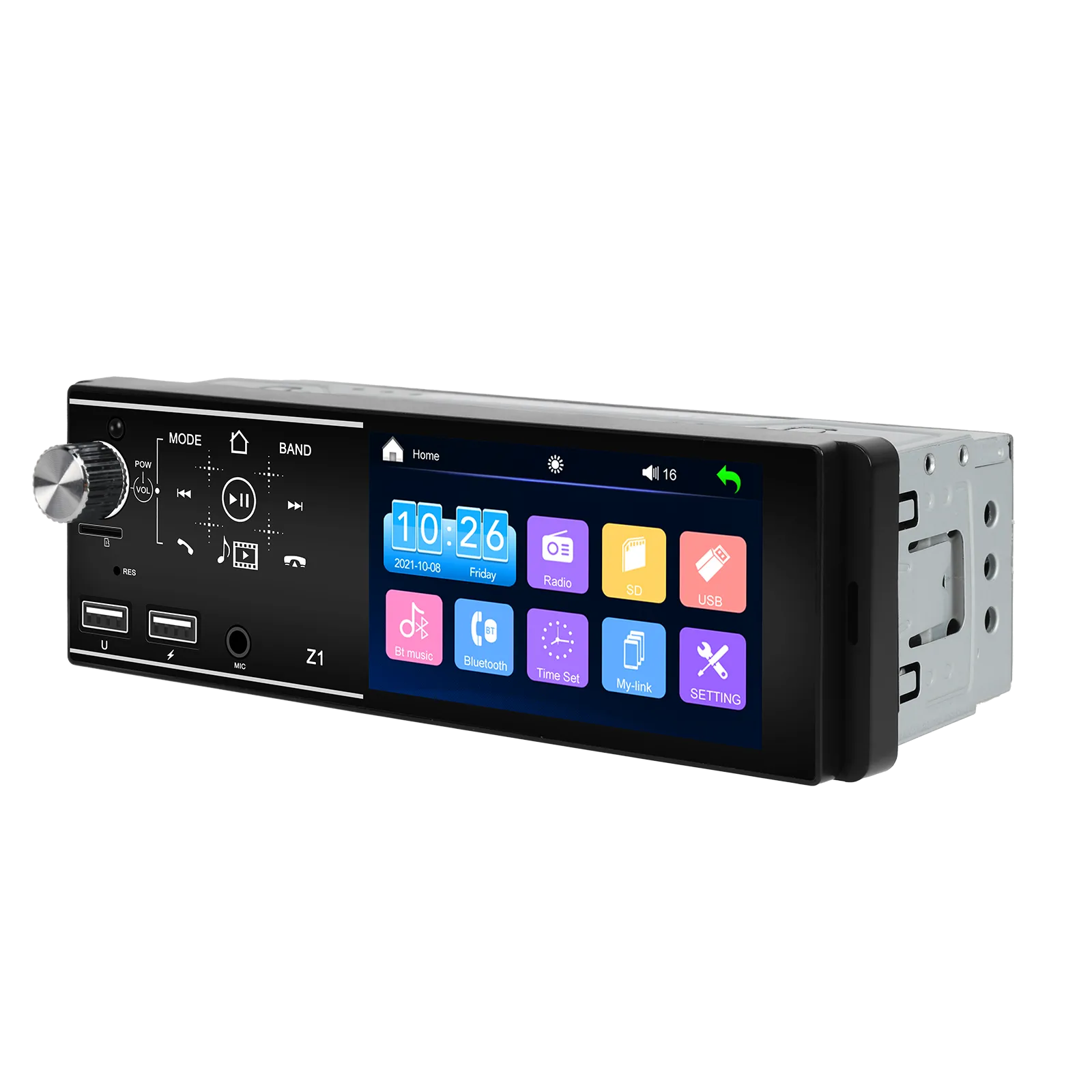 MP5 Player Auto Universal 1DIN, MirroLink, USB, Bluetooth 5.0, full touchscreen, ecran 4 inch [3]