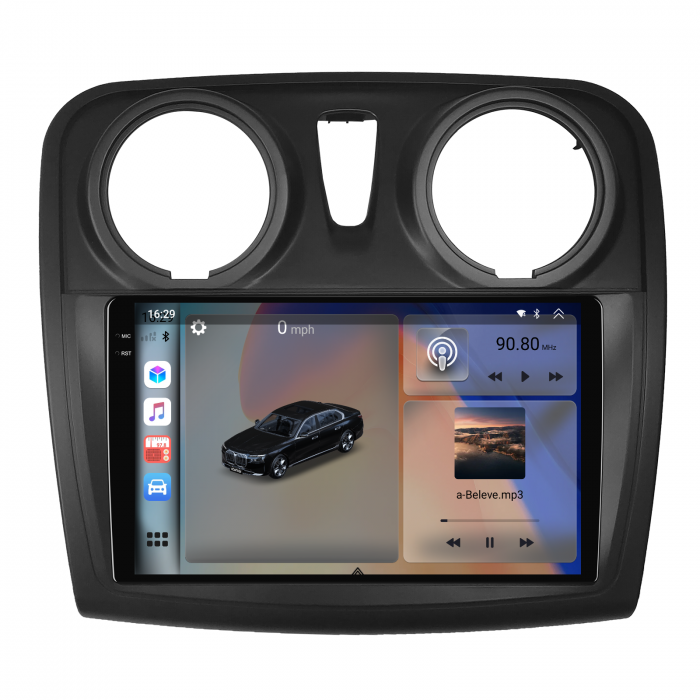 Navigatie 2K QLED, Dacia Logan, Duster, Sandero (2012-2020), 4 GB RAM, SLOT SIM 4G, OCTA CORE 2.0, DSP, CarPlay si Android Auto ecran 9.36 inch [4]