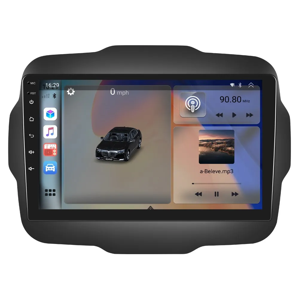 Navigatie 2K QLED Jeep Renegade (2016-2020), 4 GB RAM, SLOT SIM 4G, DSP, CarPlay si Android Auto ecran 9.36 inch [4]