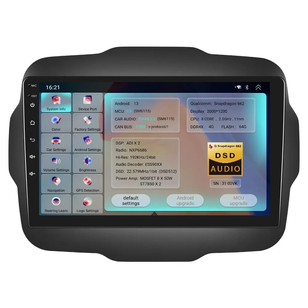 Navigatie 2K QLED Jeep Renegade (2016-2020), 4 GB RAM, SLOT SIM 4G, DSP, CarPlay si Android Auto ecran 9.36 inch [2]