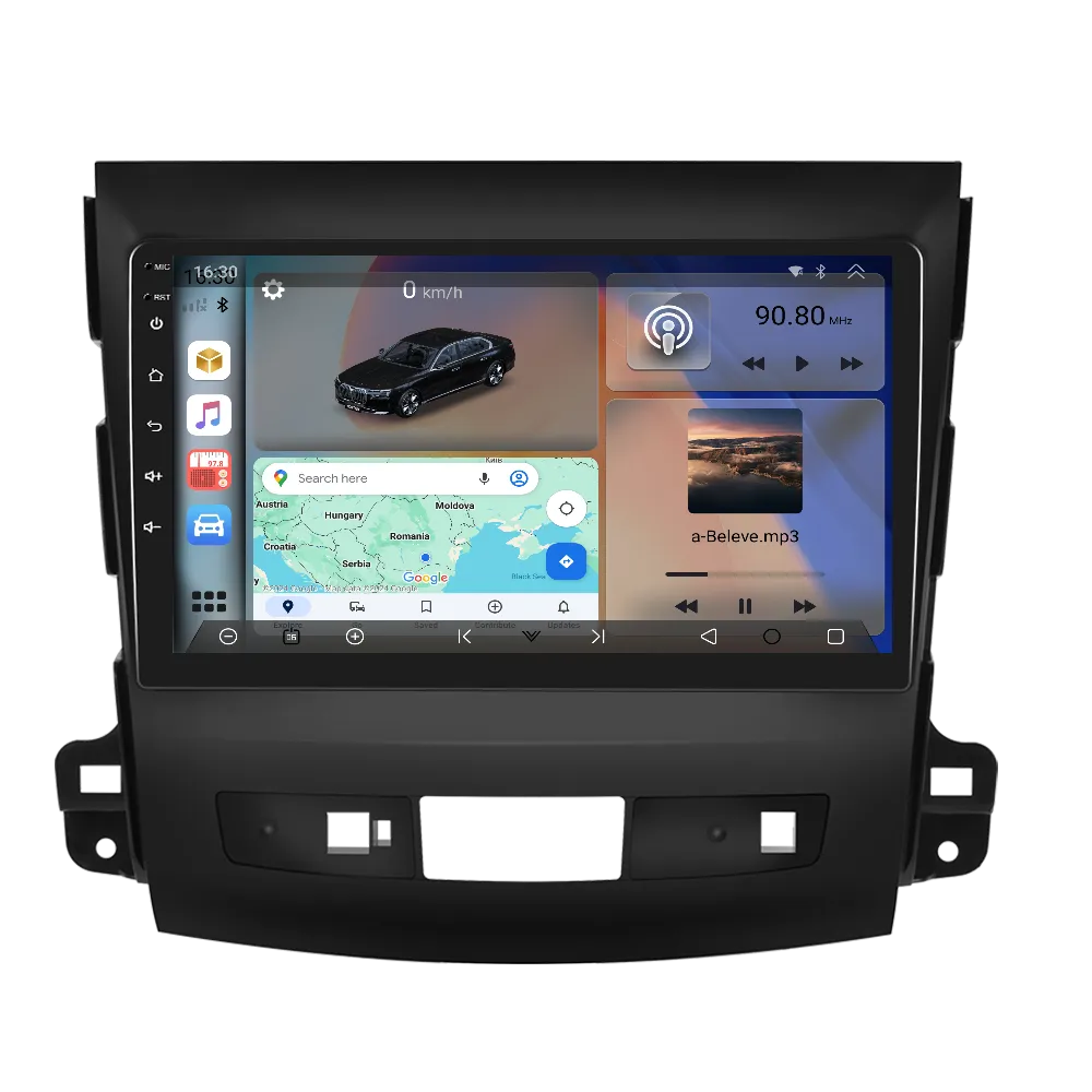 Navigatie 2K QLED Mitstubishi Outlander / Peugeot 4007 / Citroen C-Crosser (2008-2015), 4GB RAM, SLOT Cartela SIM 4G, DSP, CarPlay si Android Auto, ecran 9.50 Inch [1]