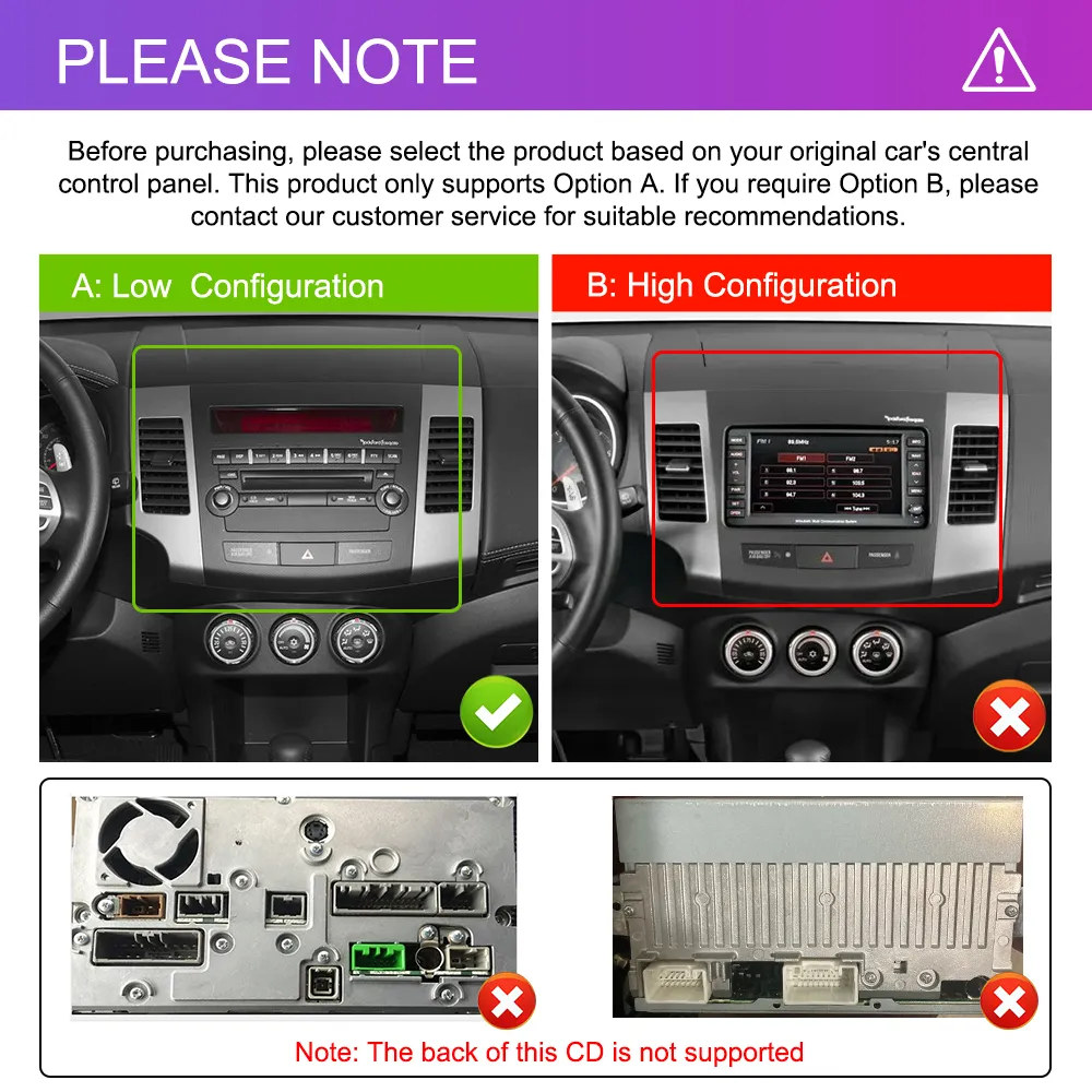Navigatie 2K QLED Mitstubishi Outlander / Peugeot 4007 / Citroen C-Crosser (2008-2015), 4GB RAM, SLOT Cartela SIM 4G, DSP, CarPlay si Android Auto, ecran 9.50 Inch [7]