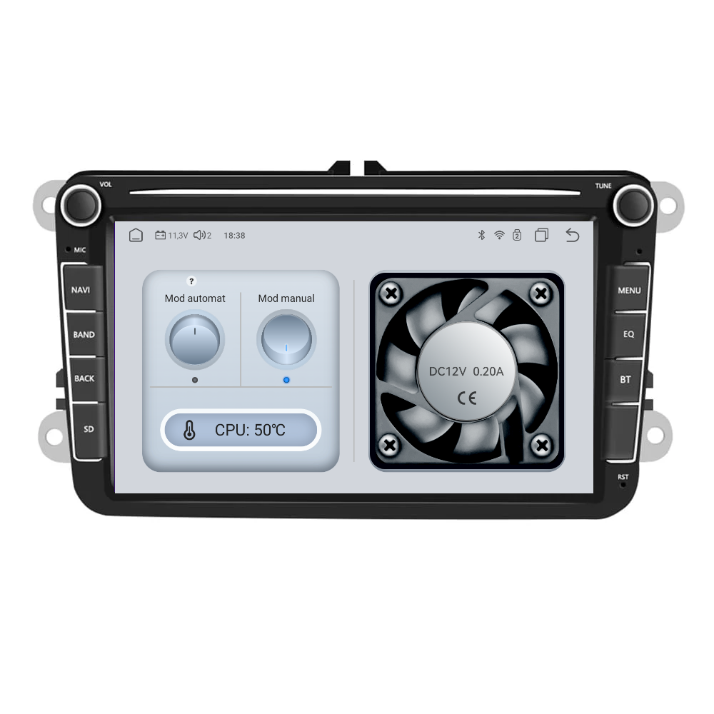 Navigatie Volkswagen|Skoda|Seat cu Android 13, Carplay, 4GB RAM 64GB ROM DSP, SIM 4G, Ecran de 9 inch, dedicata Golf 5, Golf 6, Jetta, Passat B6, CC, B7, Polo, Tiguan, Touran, Skoda, Seat [5]