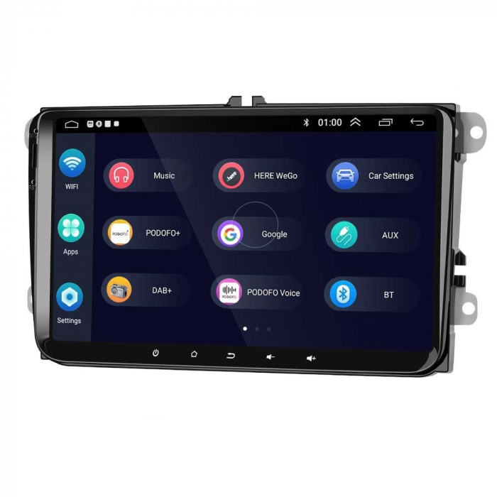 Navigatie Volkswagen|Skoda|Seat cu Android 11, Carplay, 2GB RAM 32GB ROM, Ecran de 9 Inch, dedicata Golf 5, Golf 6, Jetta, Passat B6, CC, B7, Polo, Tiguan, Touran, Skoda, Seat [2]
