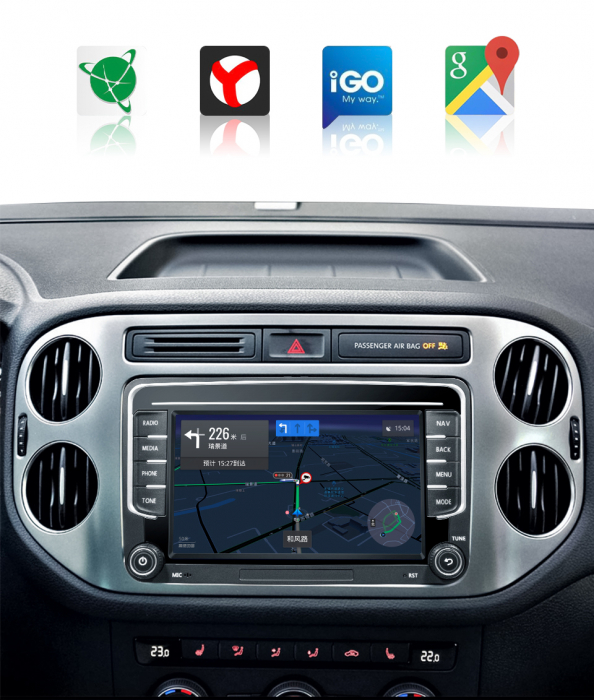 Navigatie Android 11, Carplay, 2GB RAM 32GB ROM, Ecran de 7 Inch, dedicata Golf 5, Golf 6, Jetta, Passat B6, CC, B7, Polo, Tiguan, Touran, Skoda, Seat [12]