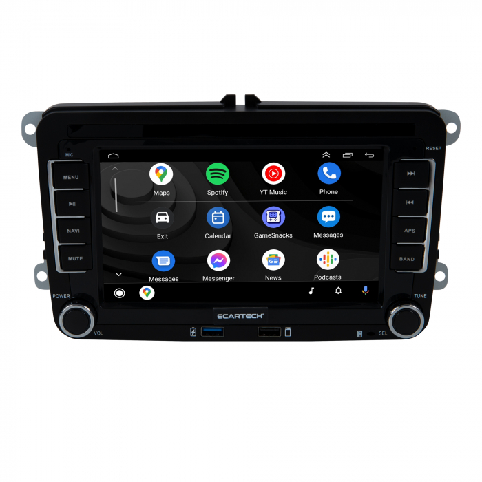 Navigatie Volkswagen, Skoda, Seat cu Android 13, Carplay, 2GB RAM 64GB ROM, Ecran de 7 Inch, dedicata Golf 5, Golf 6, Jetta, Passat B6, CC, B7, Polo, Tiguan, Touran, Skoda, Seat RESIGILAT [4]