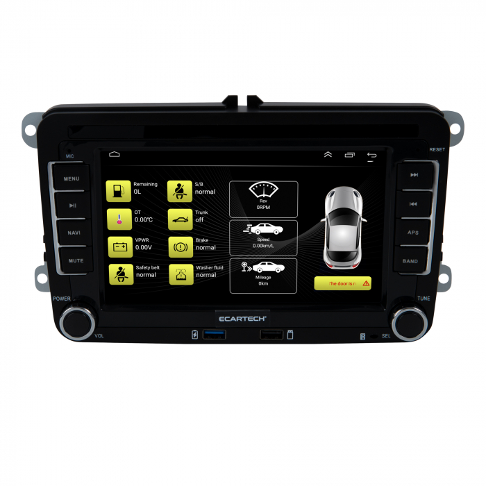 Navigatie Volkswagen, Skoda, Seat cu Android 13, Carplay, 2GB RAM 64GB ROM, Ecran de 7 Inch, dedicata Golf 5, Golf 6, Jetta, Passat B6, CC, B7, Polo, Tiguan, Touran, Skoda, Seat RESIGILAT [5]