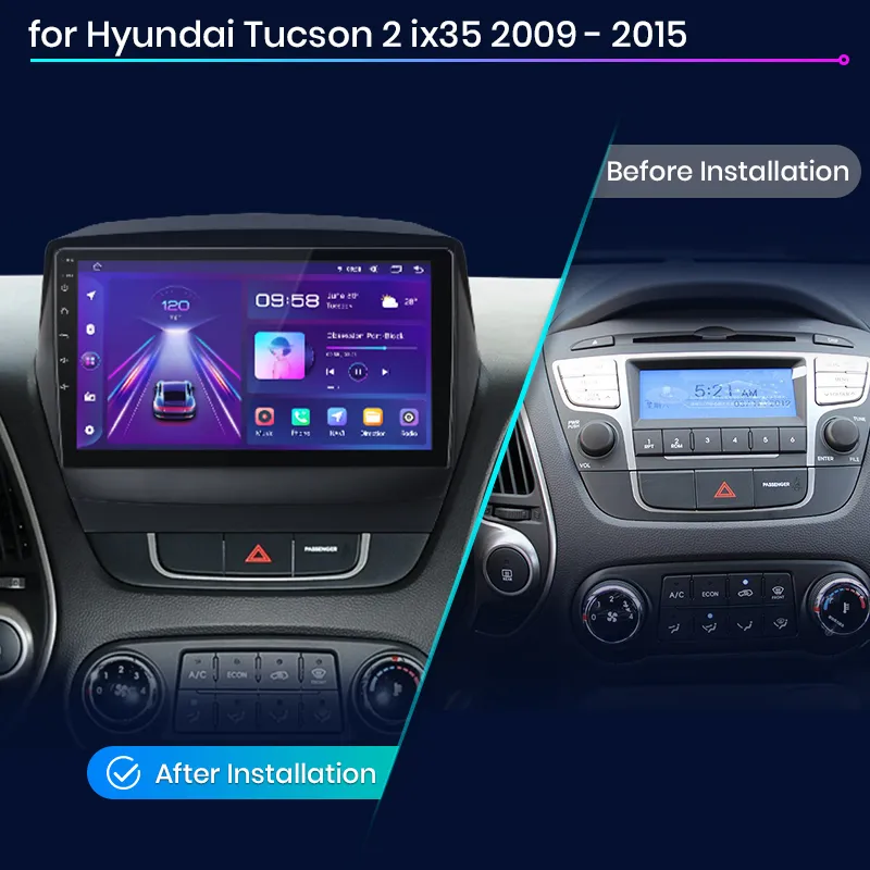 Navigatie Hyundai IX35 (2010- 2015) cu Android 12 ecran 9 Inch, 2GB RAM 32 GB ROM,DSP, Carplay si Android Auto [3]