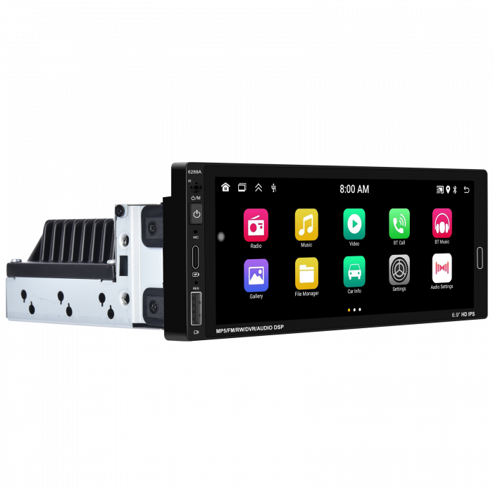 Navigatie Android 13, Player 1DIN 2GB+64GB, CarPlay si Android Auto wifi, DSP, RDS, Universal, USB FRONTAL, ecran 6.86 Inch [2]