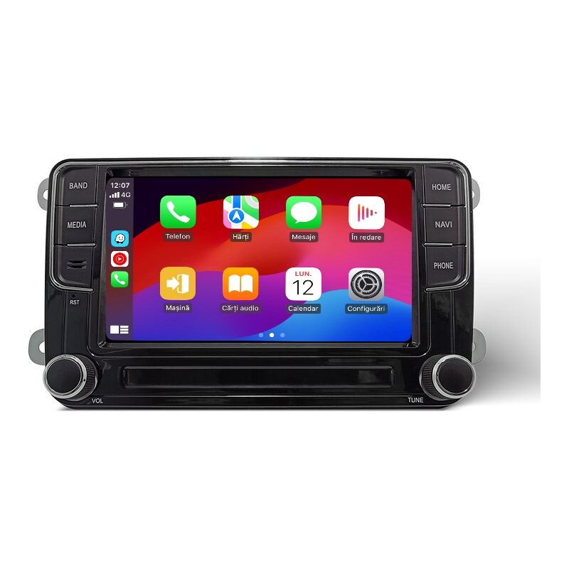 Navigație Android 13 7” VW Skoda SEAT – DSP DTS, CarPlay Wireless, 4G SIM, 4GB RAM 64GB ROM, Snapdragon [7]