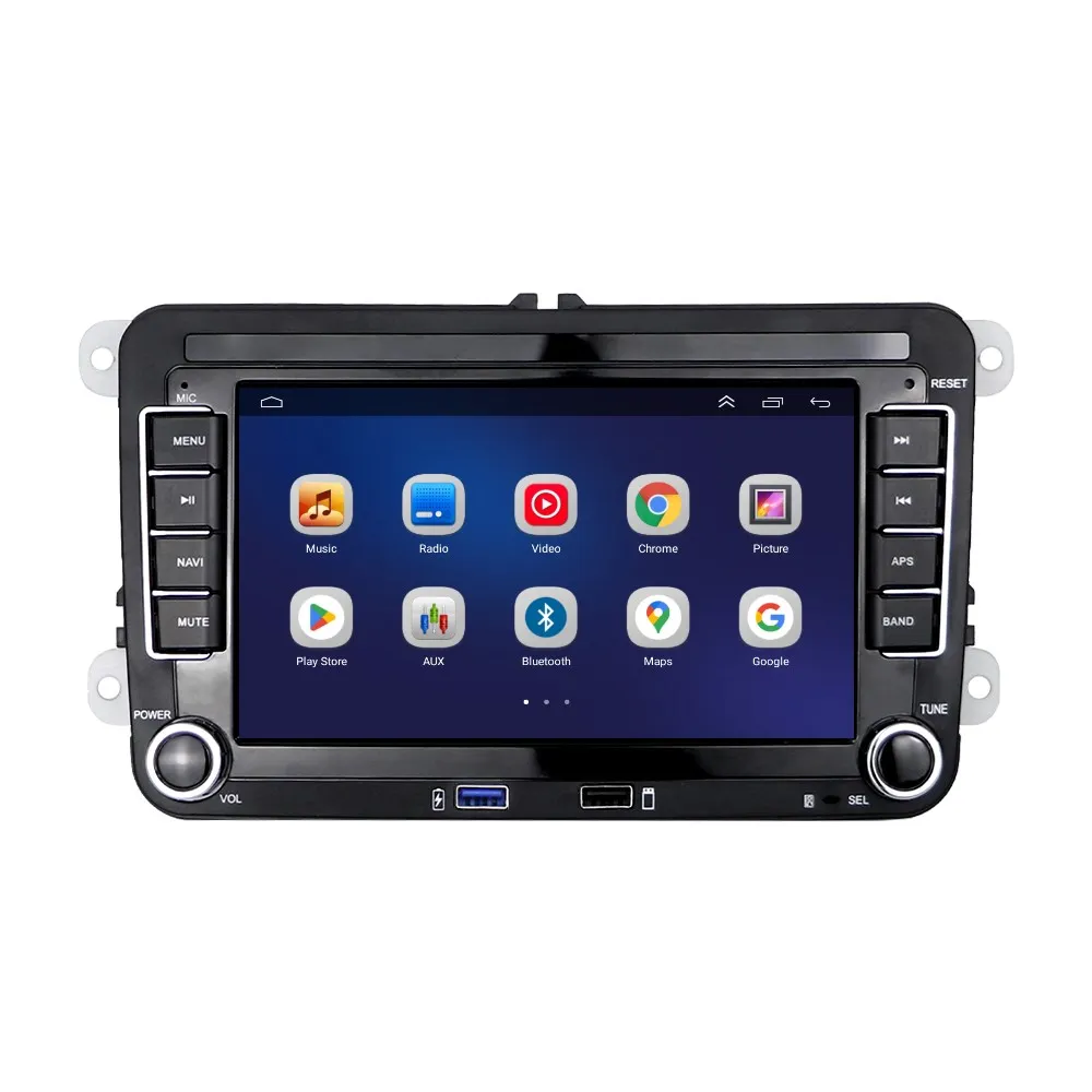 Navigație cu Android, Volkswagen, Skoda, Seat - 2+64 GB, CarPlay & Android Auto, USB Frontal, ecran 7"|Compatibil Golf 5, Golf 6, Jetta, Passat B6/B7/CC, Polo, Tiguan, Touran [5]