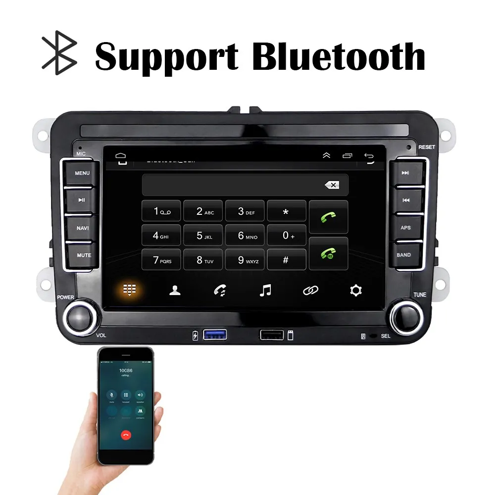Navigație cu Android, Volkswagen, Skoda, Seat - 2+64 GB, CarPlay & Android Auto, USB Frontal, ecran 7"|Compatibil Golf 5, Golf 6, Jetta, Passat B6/B7/CC, Polo, Tiguan, Touran [16]